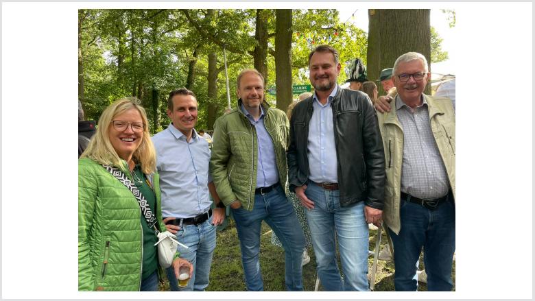 Ratsfrau und Ratsherren der CDU: Petra Klatt, Stefan Wünnemann, Daniel Tümmers (Fraktionsvorsitzender), Peter Scholz, Oskar Burkert (Stv. Bürgermeister)